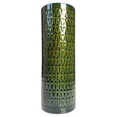Vintage Royal Doulton Green, Brown Vase, 1970s