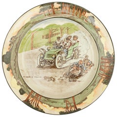 Antique Royal Doulton Motoring Plate, A Nerve Tonic