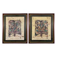 Pair framed vintage print of drawings by Diego Rivera For Sale at 1stDibs