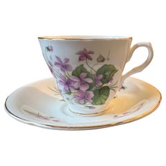 Vintage Royal Grafton Violets Coffee Cup & Saucer