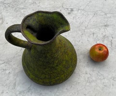 Vintage Royal Haeger Pottery Pitcher with Green "Orange Peel" Glaze