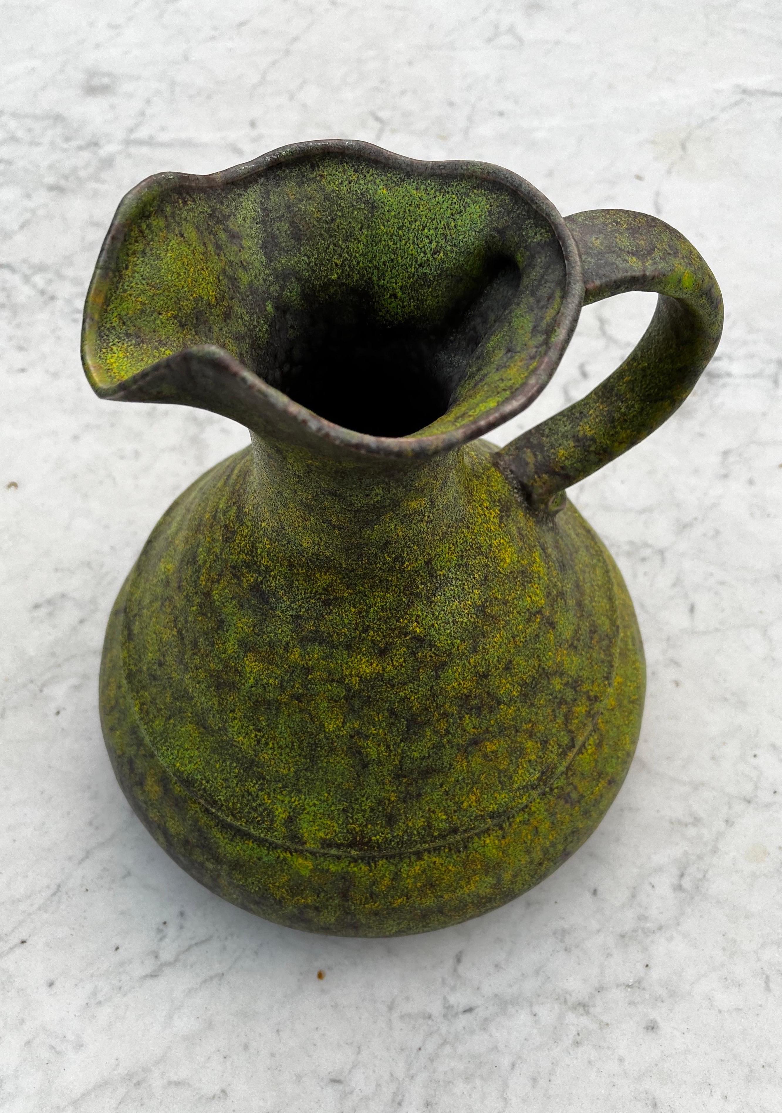 American Vintage Royal Haeger Pottery Pitcher with Green 