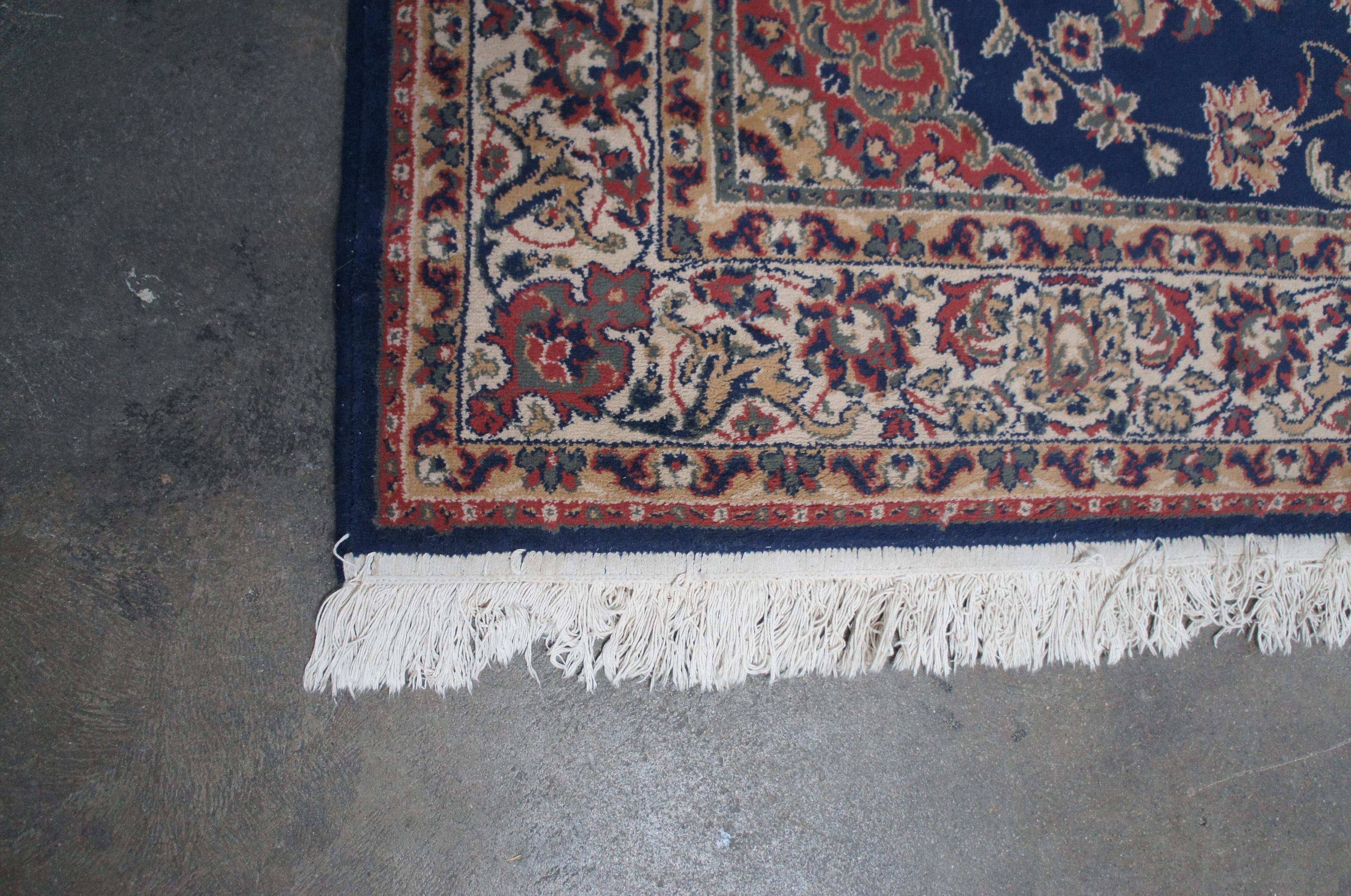 Royal Persian Sarouk Marineblauer, geblümter Vintage-Teppich in Marineblau, Royal Persian, 5' x 8' im Angebot 6