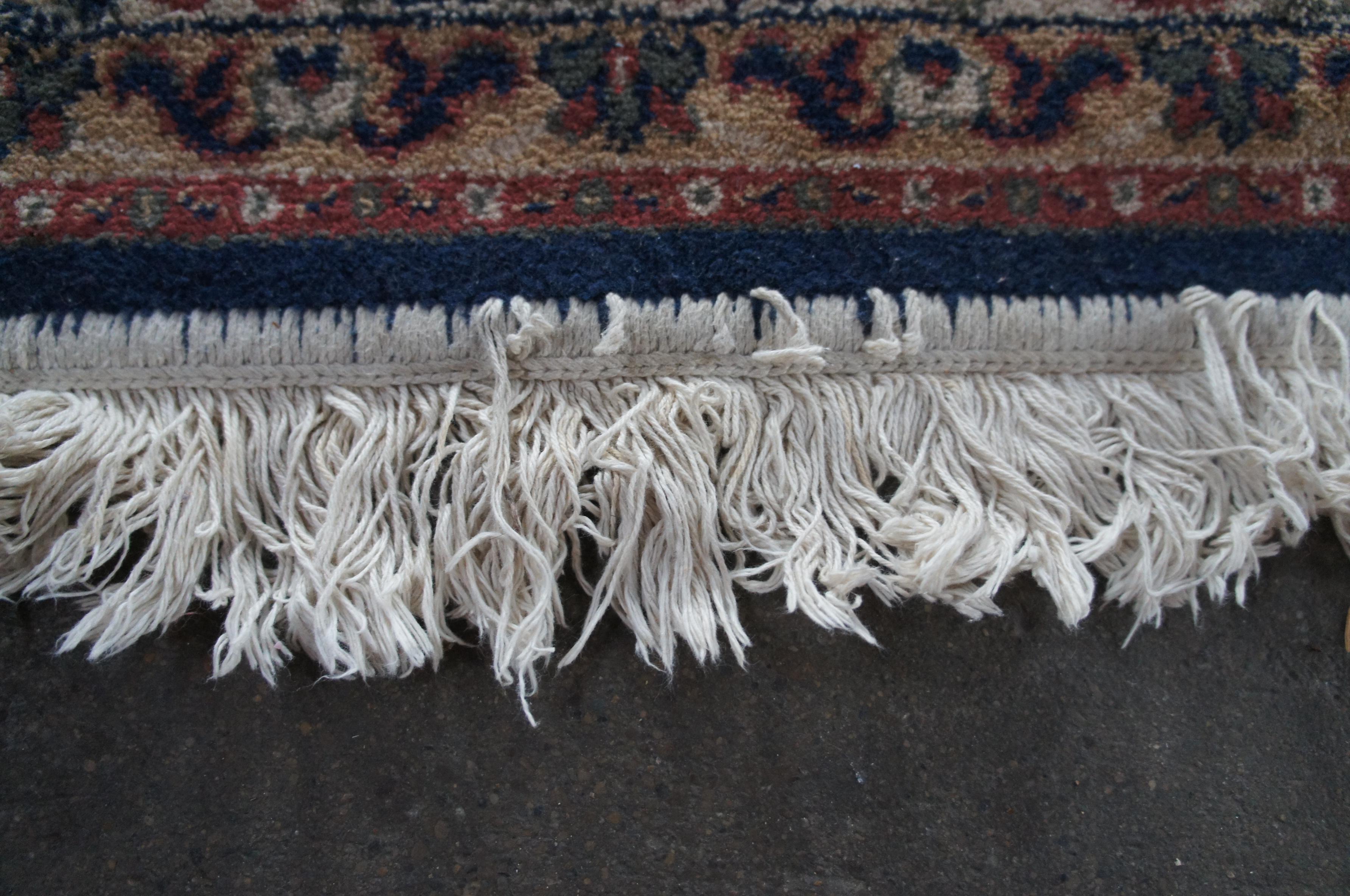Royal Persian Sarouk Marineblauer, geblümter Vintage-Teppich in Marineblau, Royal Persian, 5' x 8' im Angebot 1