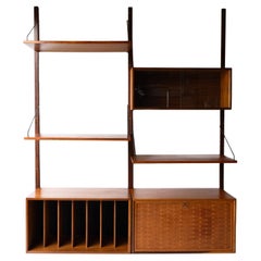 Vintage 'Royal System' Teak Modular Wall Shelving Unit By Poul Cadovius For Cado