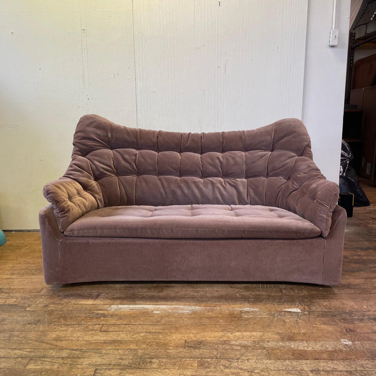 Vintage RS Associates Canadian Corduroy Loveseat Sofa For Sale at