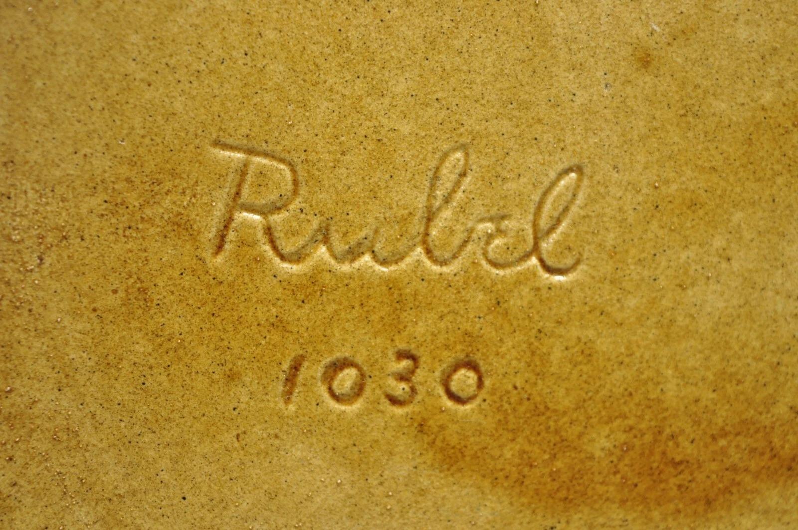 Vintage Rubel 1030 Brown Drip glasierte Keramik Keramik großen Wasserkrug Topf im Angebot 3