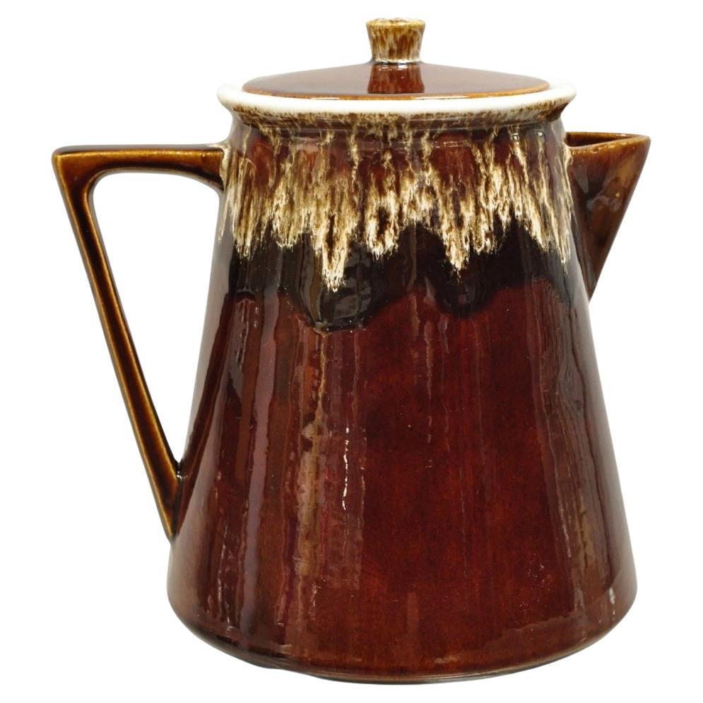 Vintage Rubel 1030 Cerámica Esmaltada Marrón Goteo Gran Jarra de Agua Olla