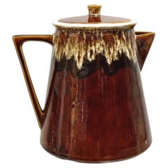 Vintage Rubel 1030 Brown Drip Glazed Ceramic Pottery Grande Brocca d'acqua
