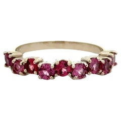Vintage Rubellite Tourmaline Gold Band Ring