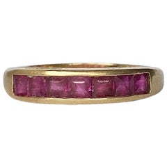 Vintage Ruby and 18 Carat Gold 1/3 Eternity Band