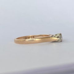 Vintage Ruby and Diamond 9 Carat Gold Three-Stone Ring