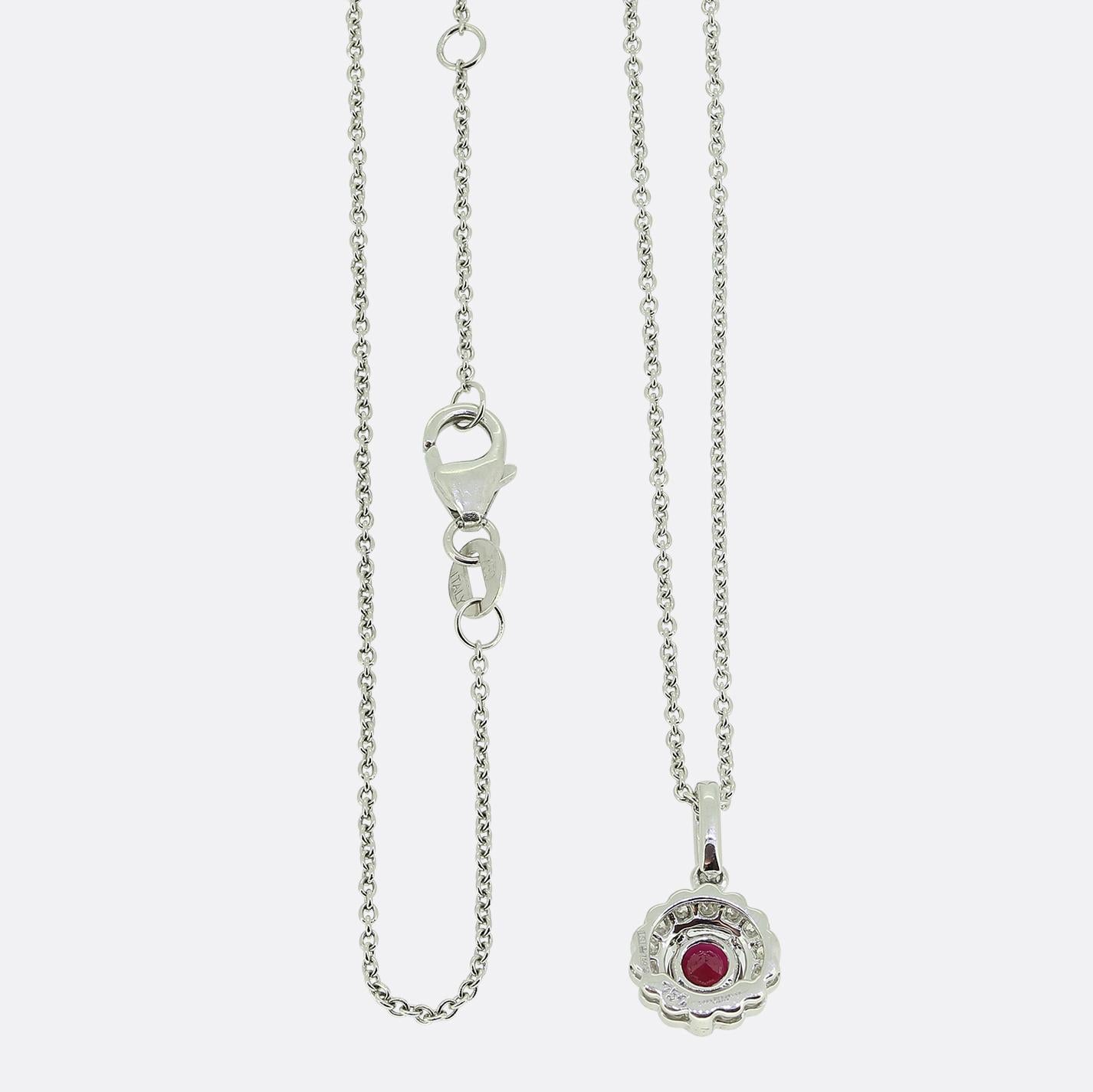 Collier vintage à rubis et diamants Bon état - En vente à London, GB