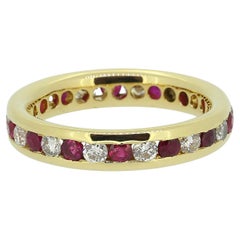 Vintage Ruby and Diamond Eternity Ring