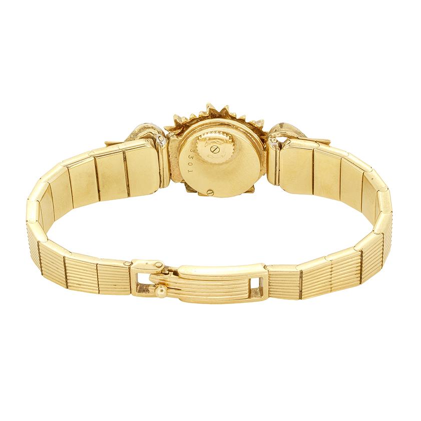Art déco Montre vintage en rubis et diamants de Jaeger LeCoutre, c.1930s en vente