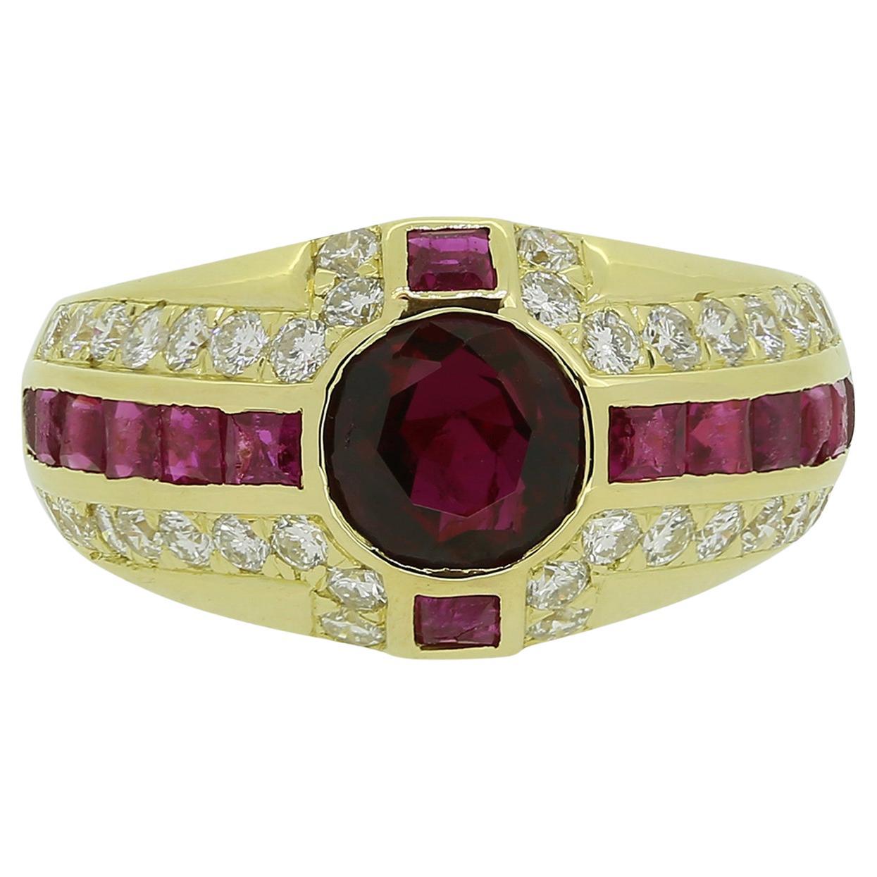 Vintage Ruby and Diamond Ring