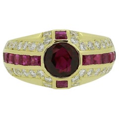 Vintage Ruby and Diamond Ring