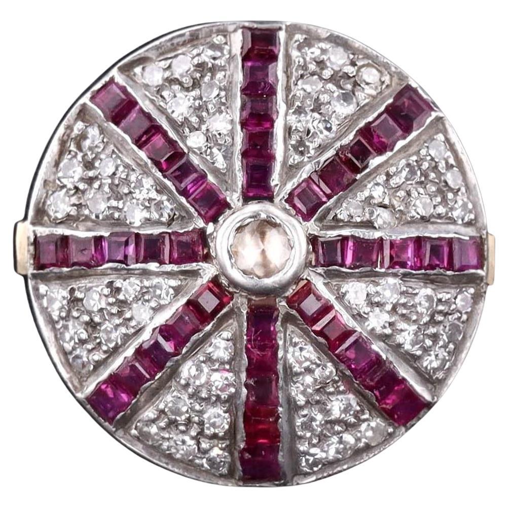 Anillo Vintage de Rubí y Diamantes en venta