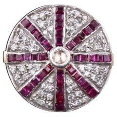 Vintage Ruby and Diamond Statement Ring
