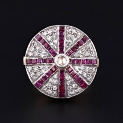 Anello con rubino e diamanti d
epoca