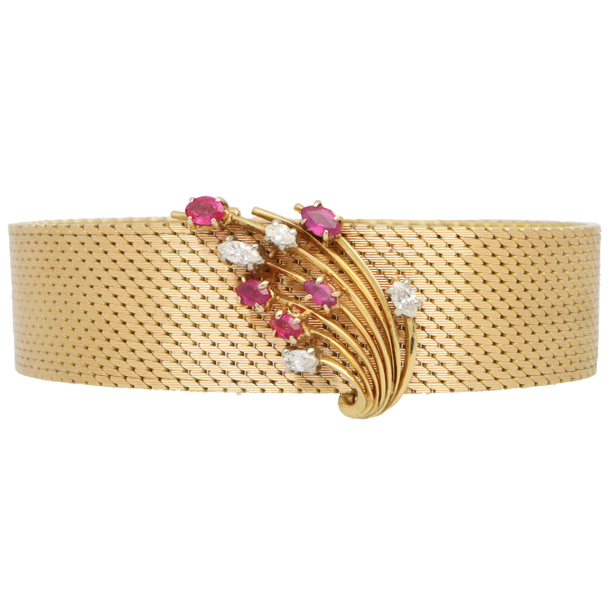 18kt yellow gold woven bracelet