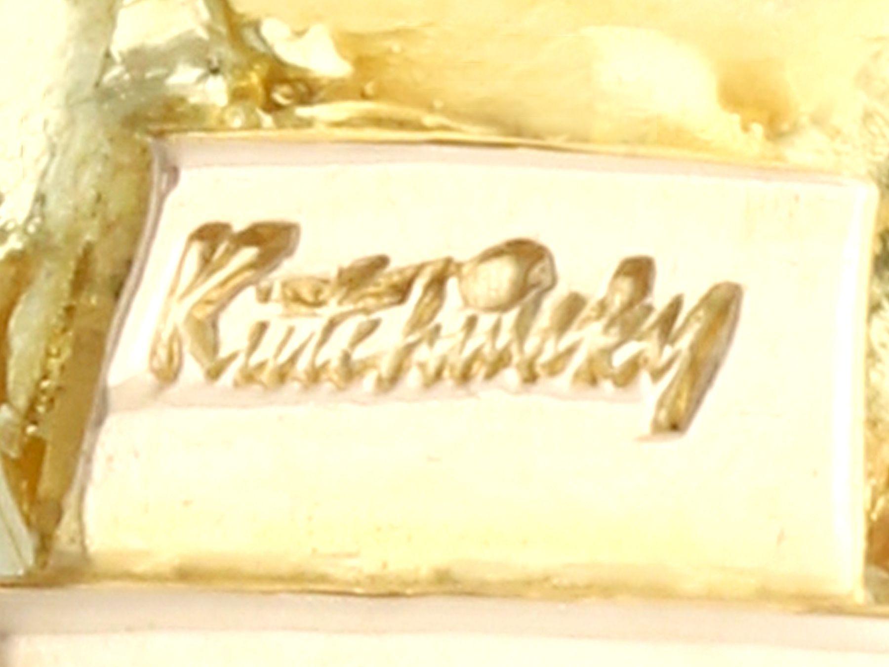 Vintage Kutchinsky Ruby and Diamond Yellow Gold Bracelet For Sale 3