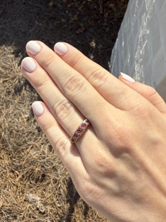 Vintage Rubin & Diamant Band 9K Rose Gold Circa 1903