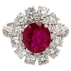 Vintage Rubin-Diamant-Gold-Cluster-Ring