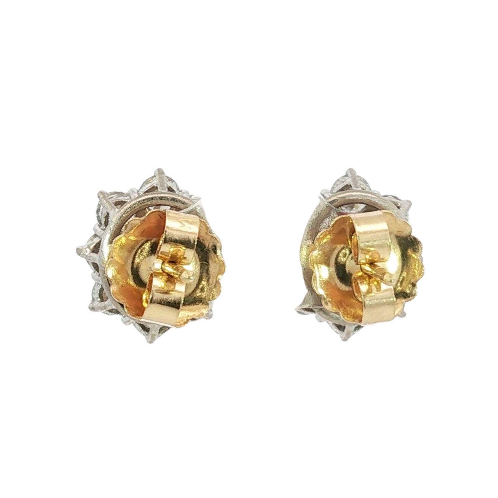 Vintage Rubin Diamant Halo Ohrstecker Platin 14K Backs Burma erhitzt ~4.4ctw im Angebot 2