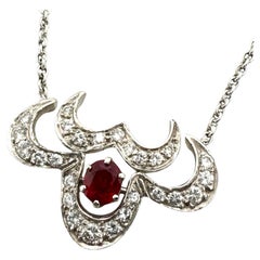 Vintage Ruby & Diamond Necklace