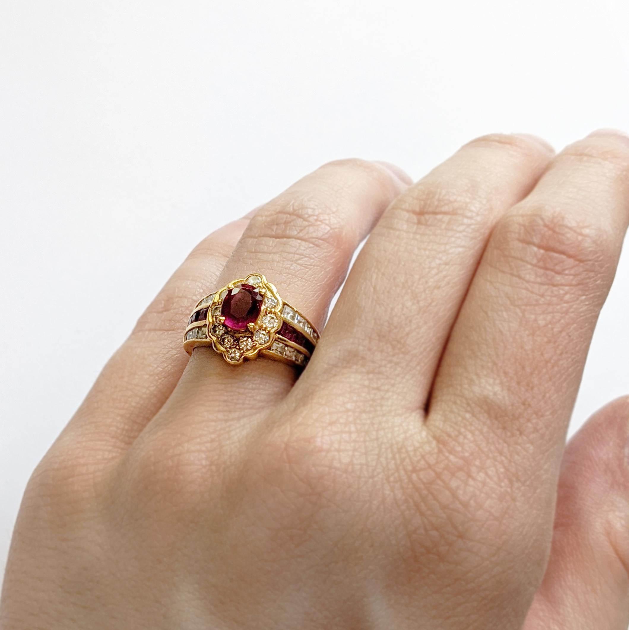 vintage ruby gold ring