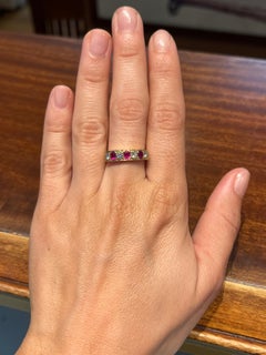 Vintage Ruby Diamond Studded Band Ring