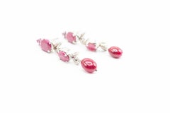 Vintage Ruby Earrings with Diamonds