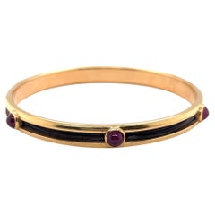 Rubin Elefantenhaar-Armreif aus 18 Karat Gold