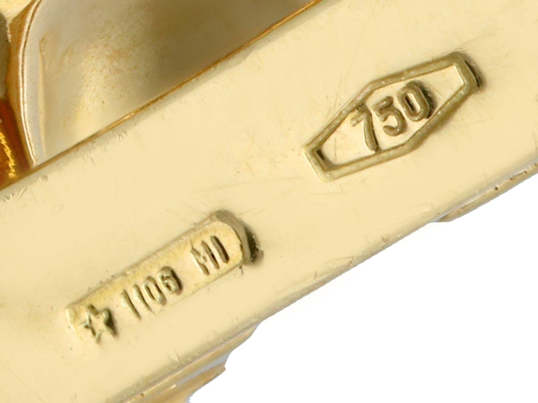 18 Karat Gelbgold Armband mit Rubin, Smaragd und Diamant im Angebot 3