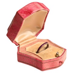 Vintage Ruby Eternity Band, Platinum