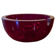 Vintage Ruby Glass Ashtray