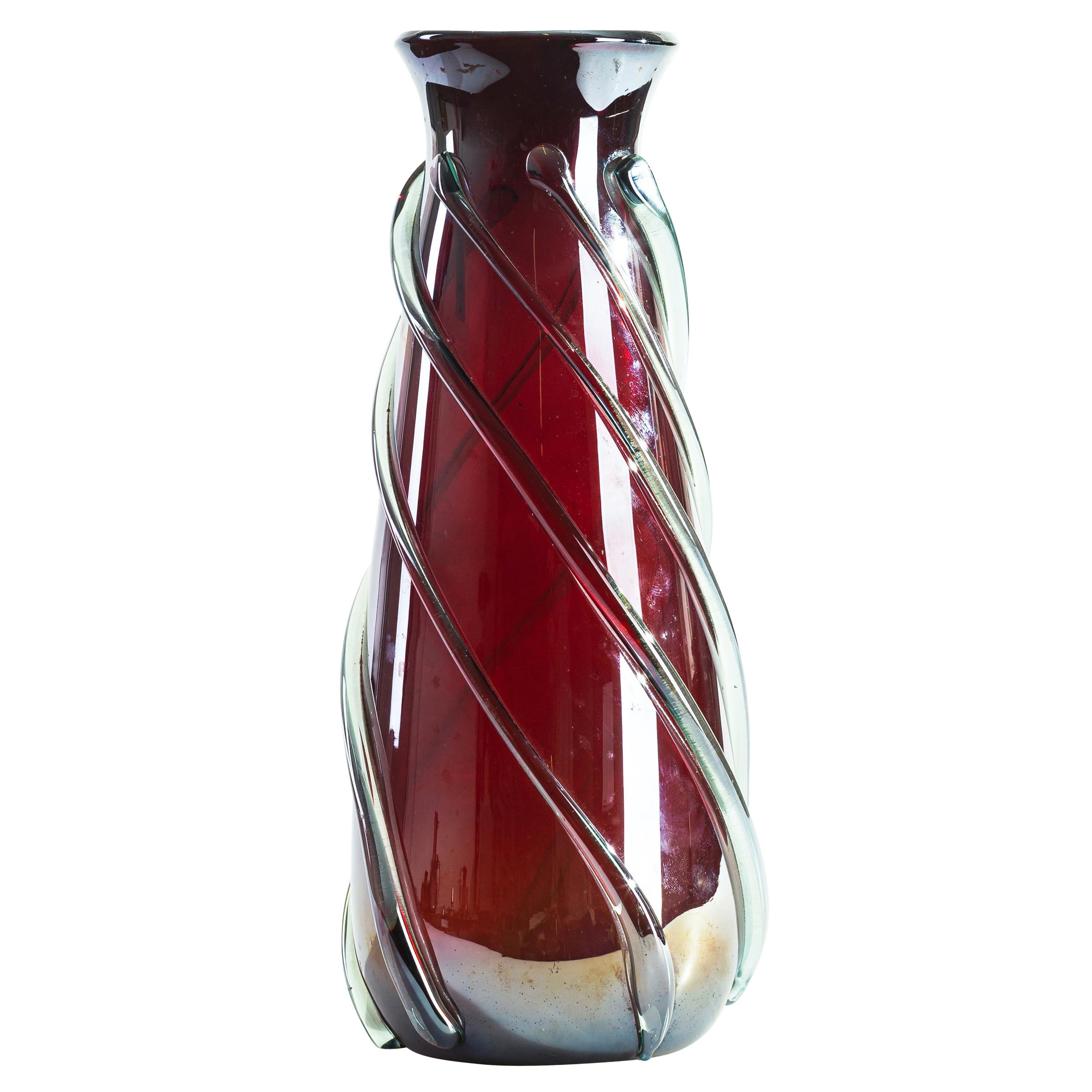 Vintage Ruby Red Vase, Austria, Mid1900 For Sale at 1stDibs vintage ruby red glass vase
