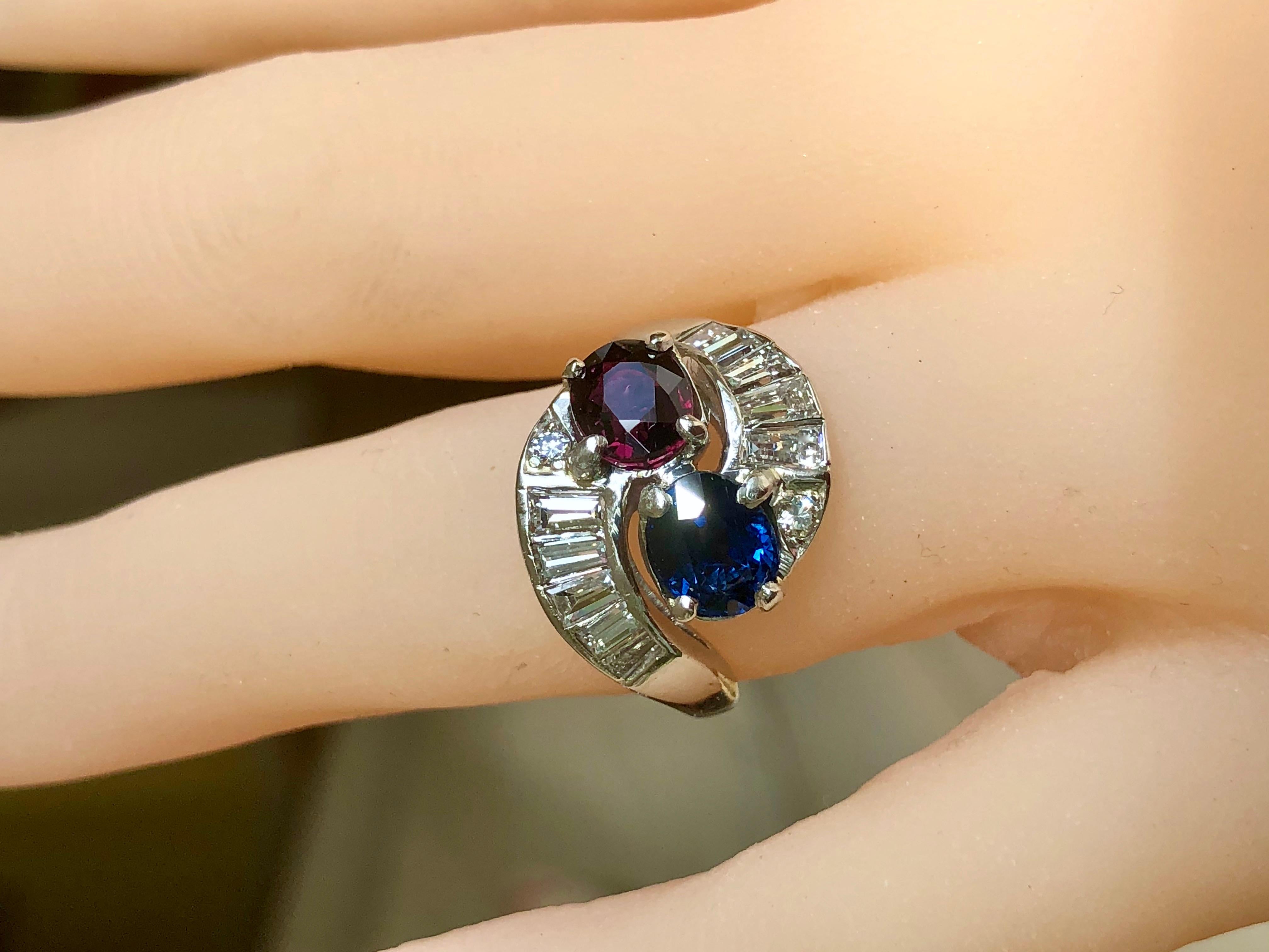 ruby and sapphire engagement rings