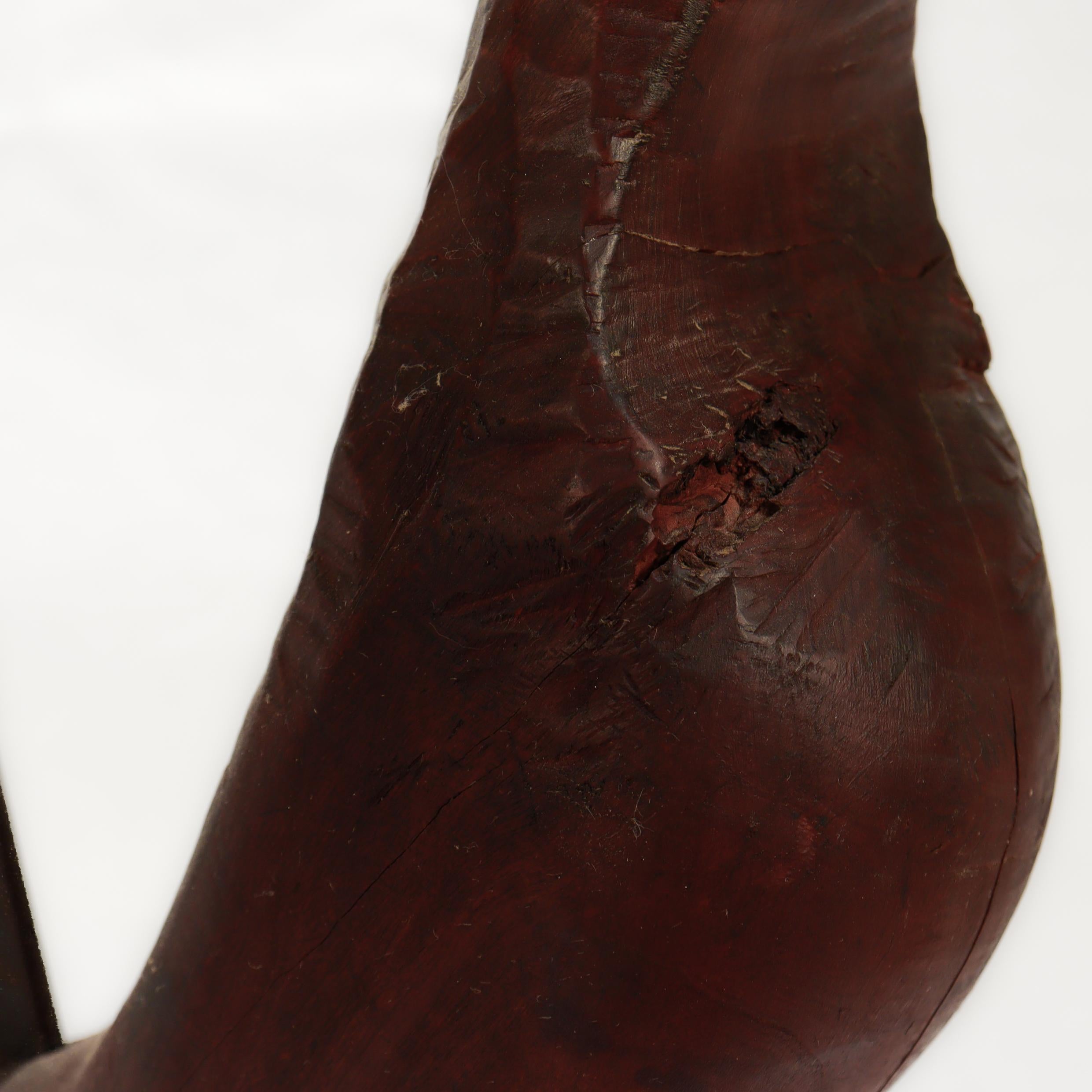 Vintage Rudolph Condon Figural Wood & Wrought Iron Folk Art Bird Sculpture For Sale 11