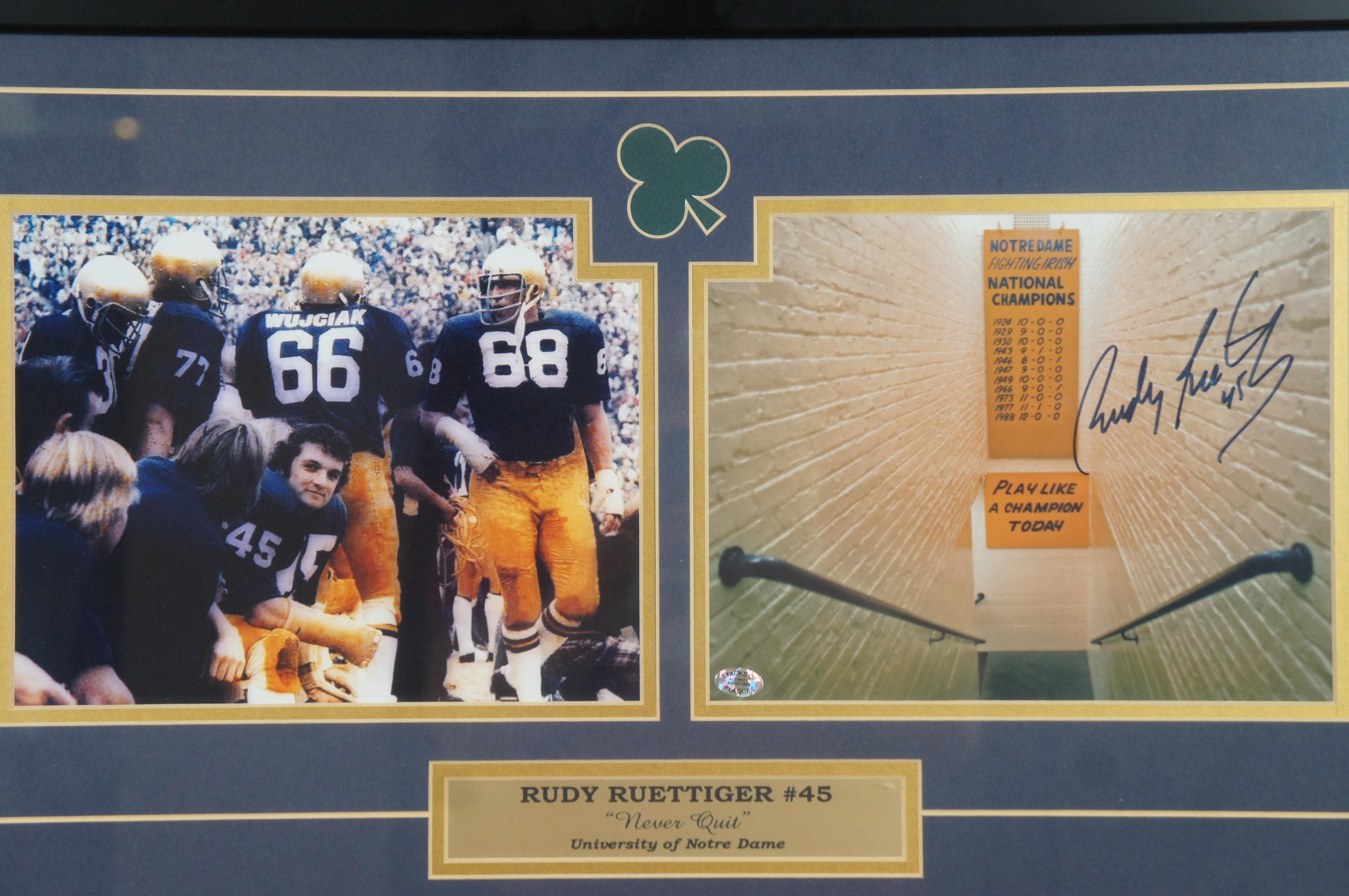 Vintage Rudy Ruettiger #45 Notre Dame Football Autographed Photo 27
