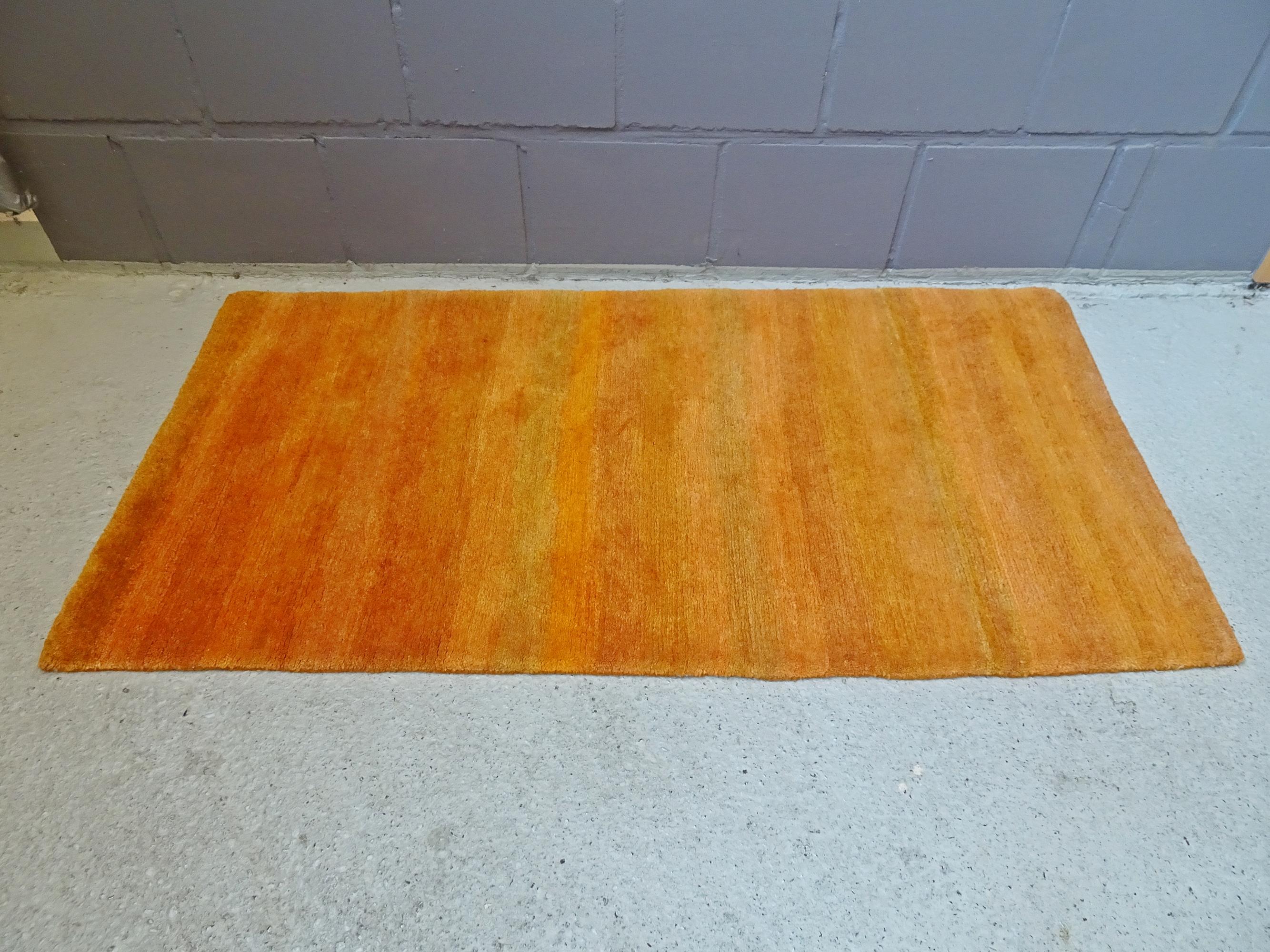 Vintage Rug Carpet Tapsitry Gamba Orange by Jan Kath Design 2