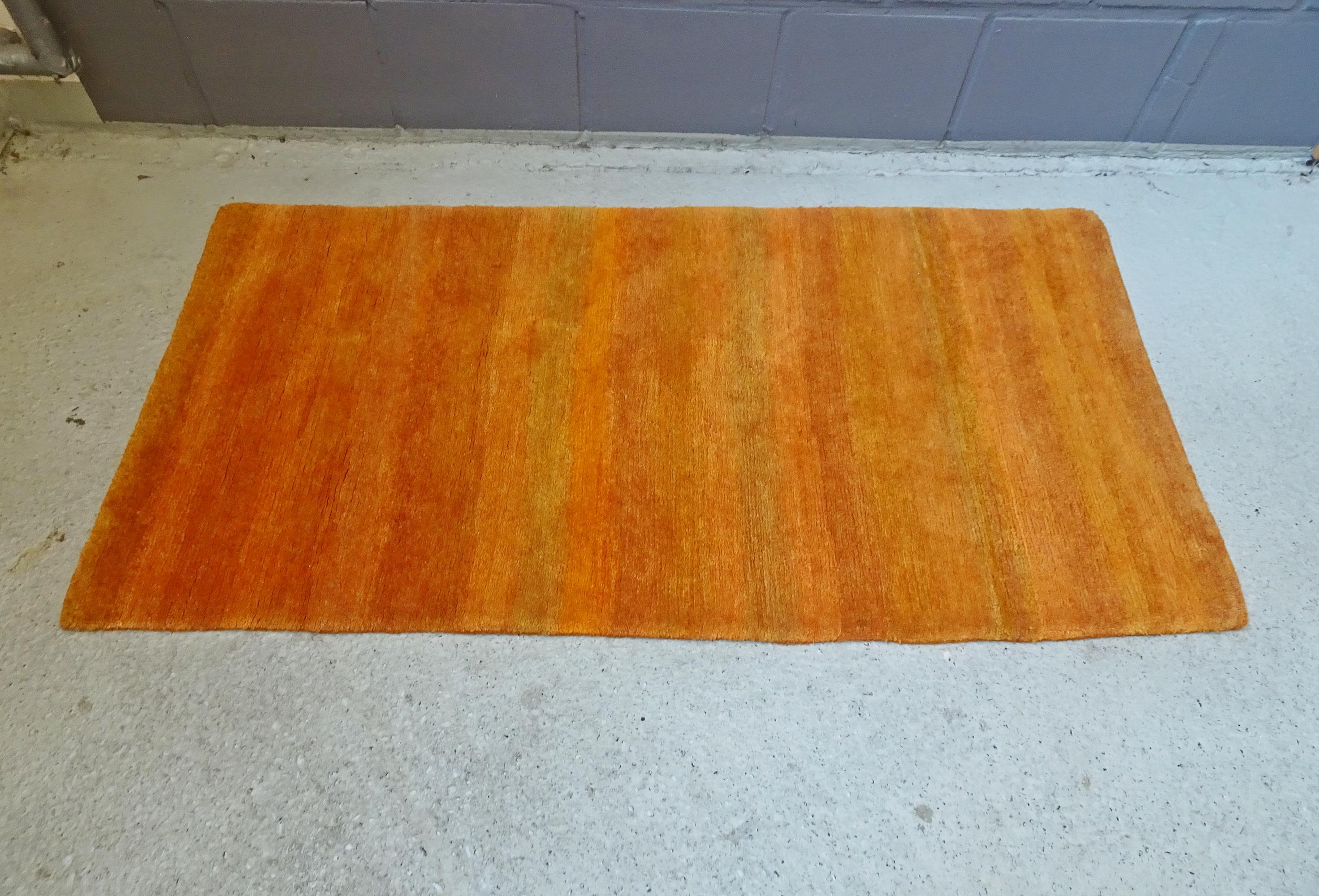 Wool Vintage Rug Carpet Tapsitry Gamba Orange by Jan Kath Design