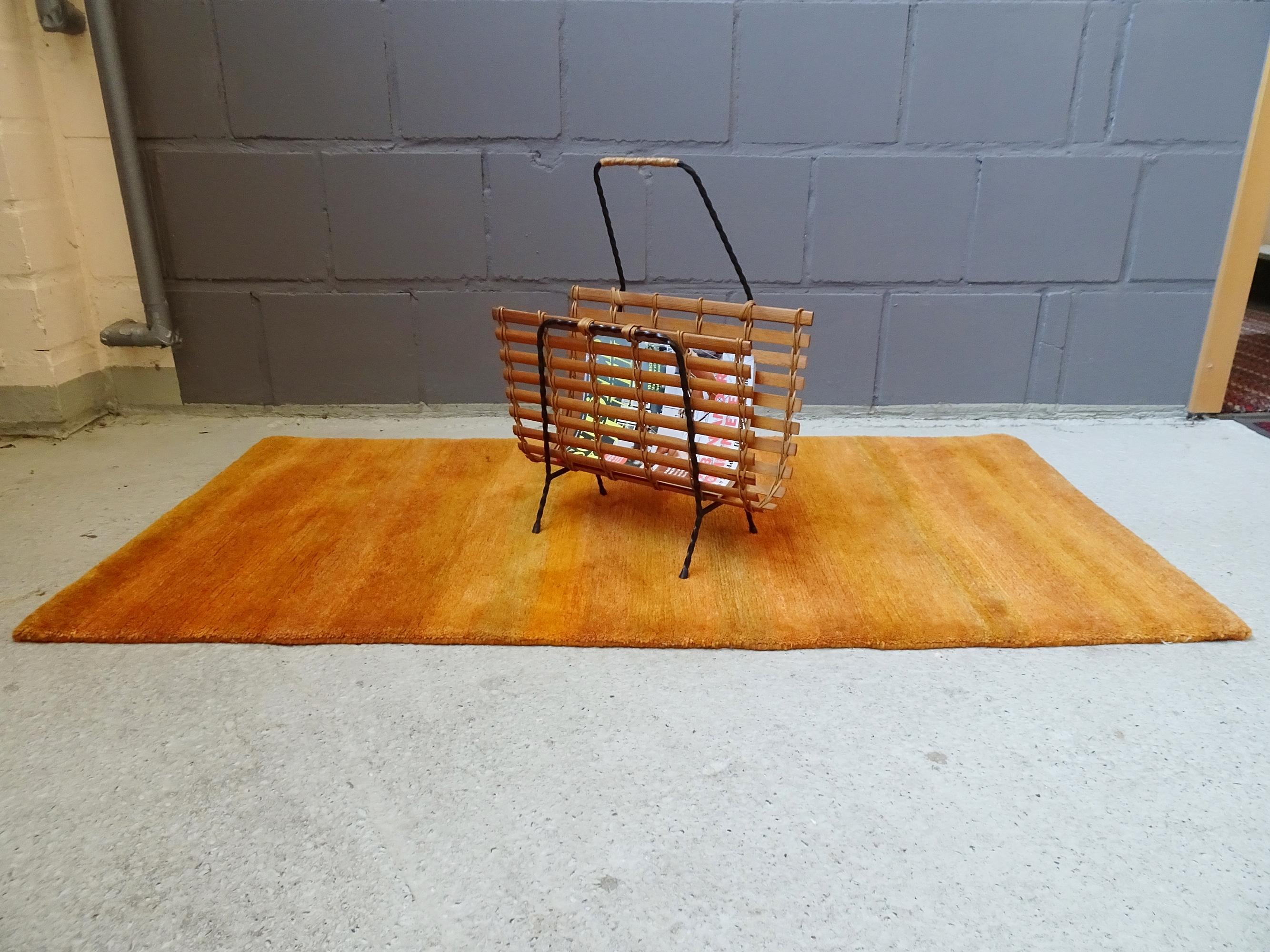Vintage Rug Carpet Tapsitry Gamba Orange by Jan Kath Design 1