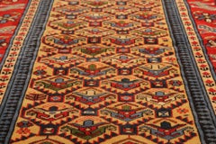 Vintage Rug Caucasian Oriental Rug Handmade Carpet from Shirvan Area