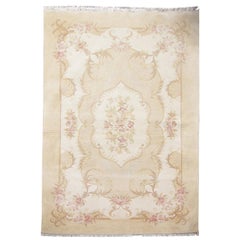 Retro Rug Cream Carpet Oriental Rugs, Art Deco Style Chinese Rugs for Sale