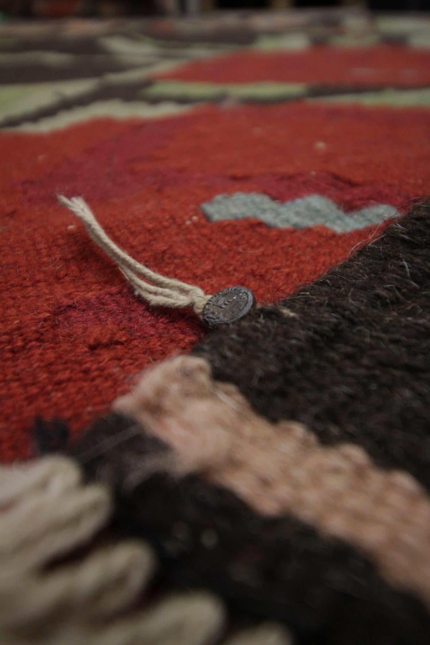 Vintage Rug Handmade Carpet Oriental Moldovan Kilim Rug 2