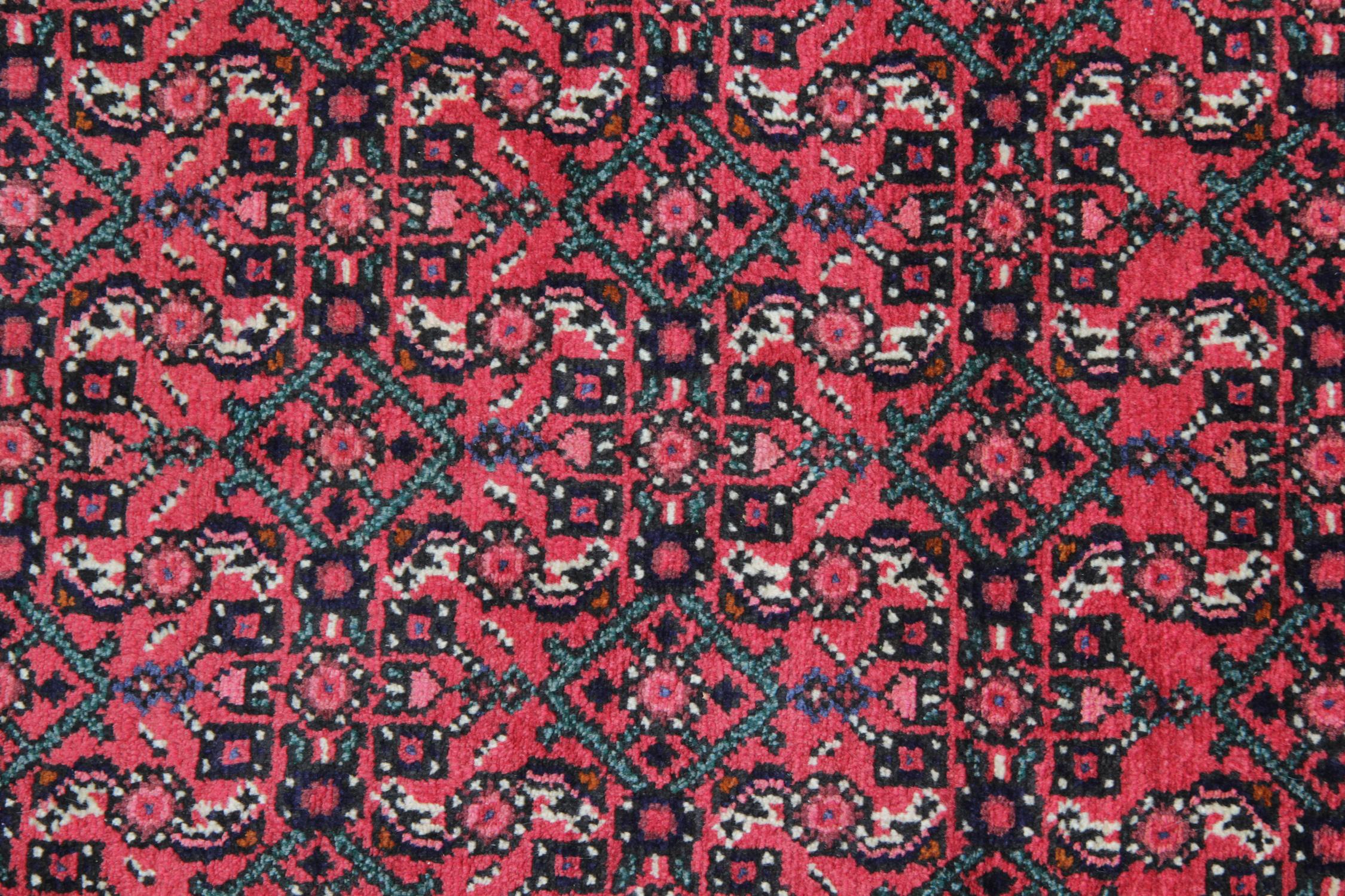 Azerbaijani Vintage Rug Handwoven Stair Runner, Oriental Wool Carpet Runner Rug For Sale