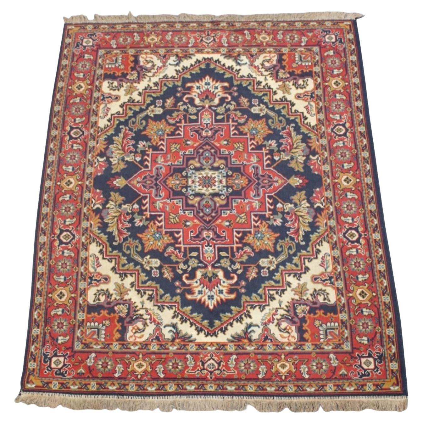 Vintage Rug in Red and Dark Blue – 236x170 cm For Sale