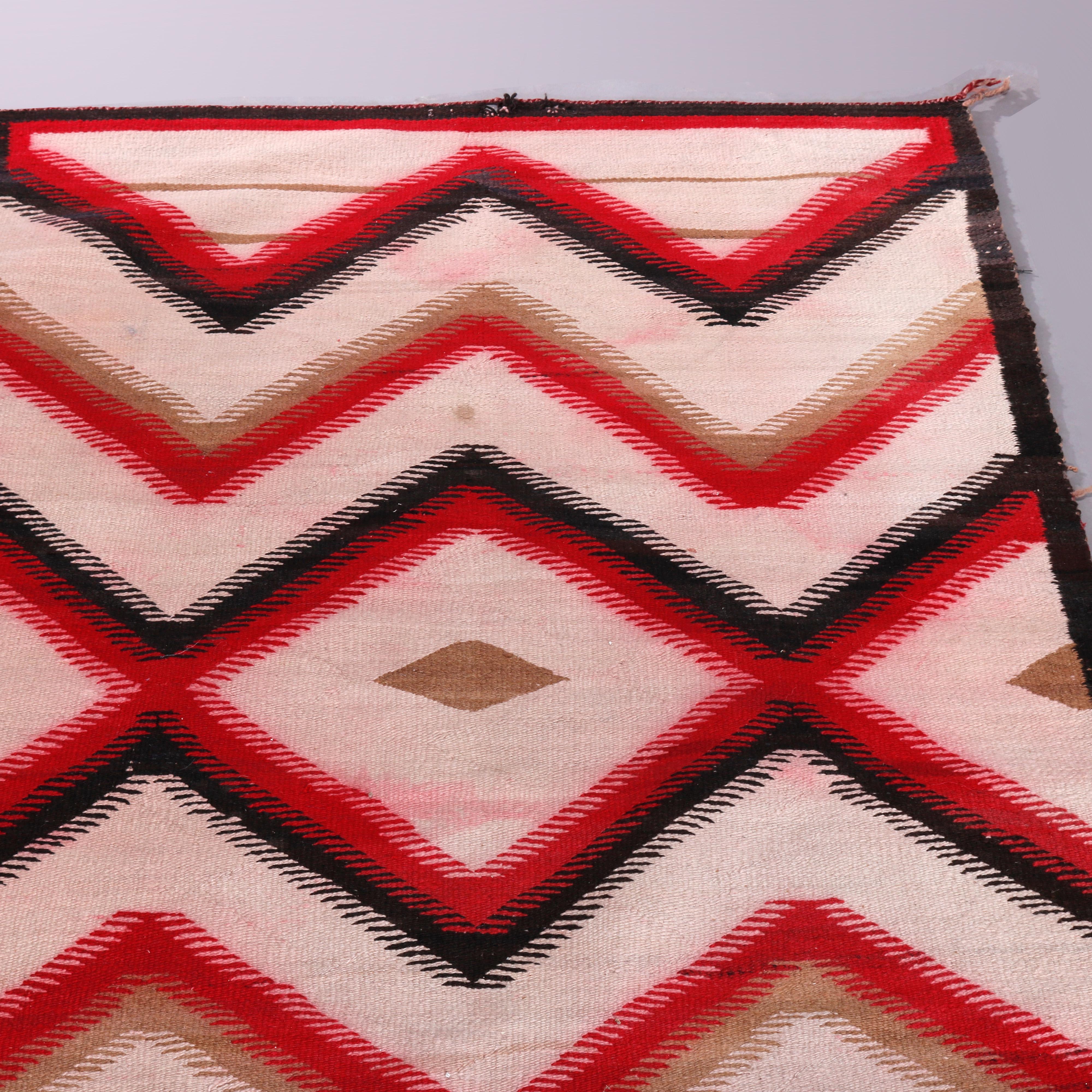 Native American Vintage Rug in the Manner of Ganado Navajo Weaving, 20th Century